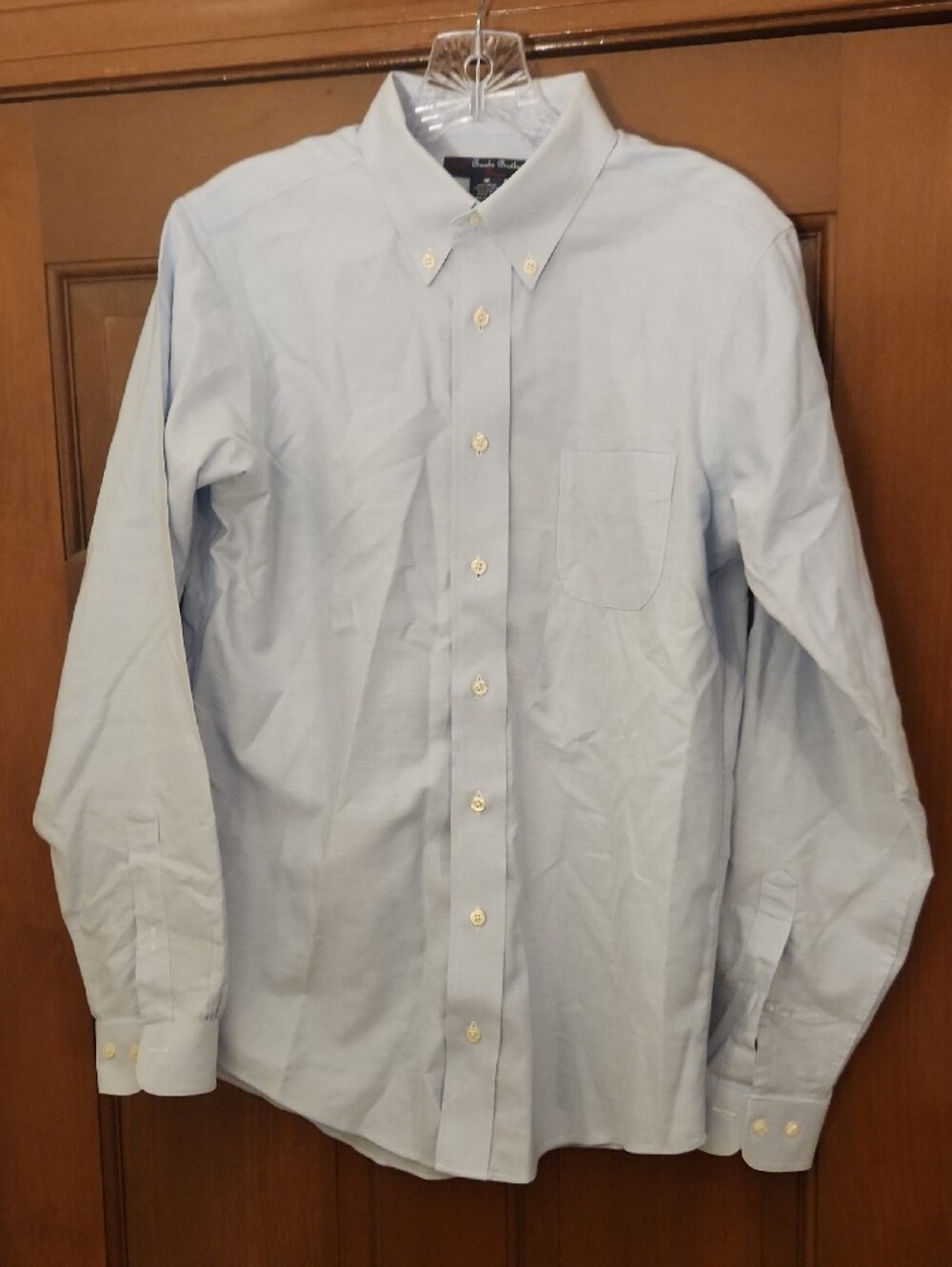 Brooks Brothers Men’s Light Blue Supima Cotton Non-Iron Oxford Shirt 18 - Picture 3 of 8